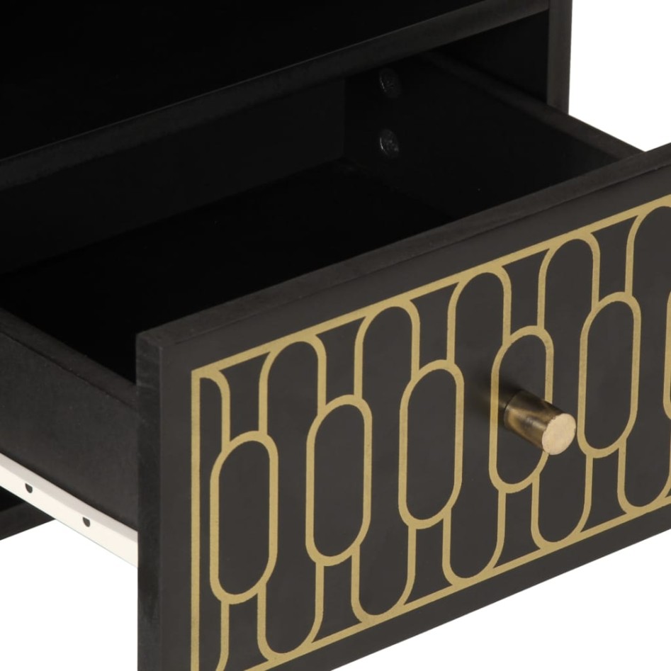 Mesitas de noche 2 uds madera maciza de mango 40x33x46