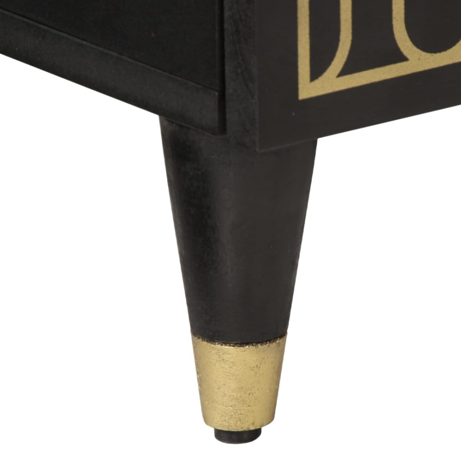 Mesitas de noche 2 uds madera maciza de mango 40x33x46