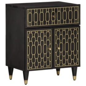 Mesita de noche madera maciza de mango 50x33x60