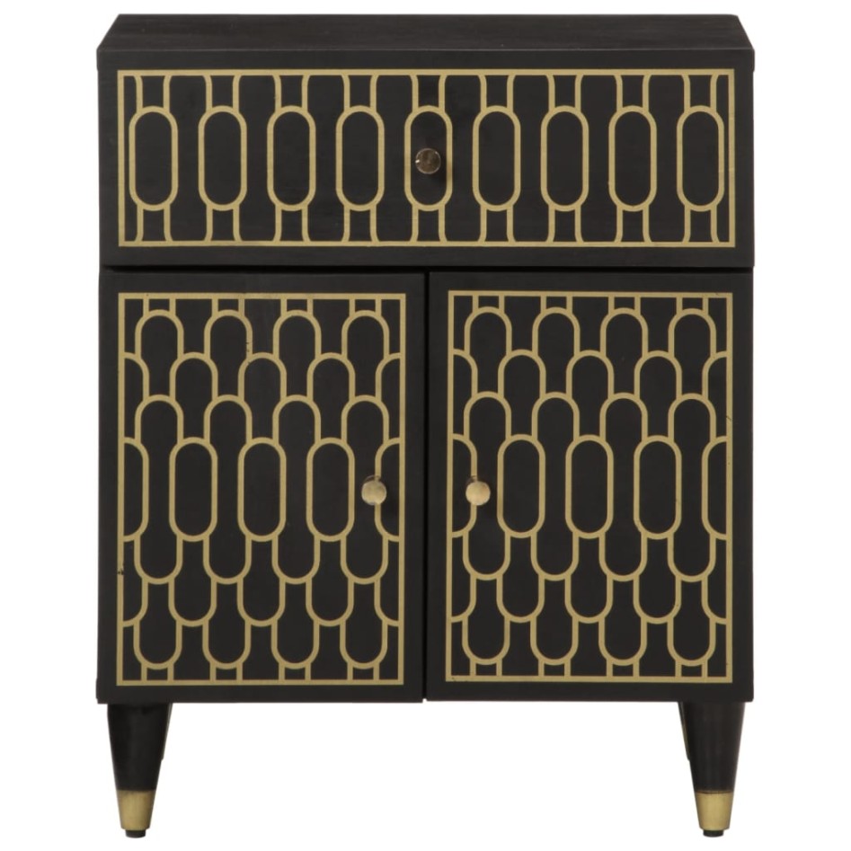 Mesita de noche madera maciza de mango 50x33x60