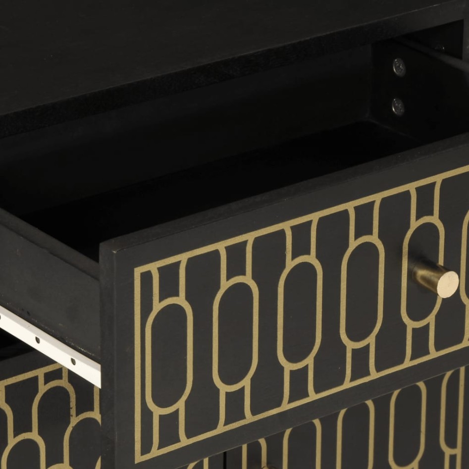 Mesita de noche madera maciza de mango 50x33x60