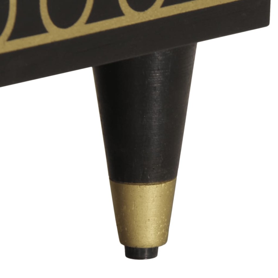 Mueble de TV madera maciza de mango 100x33x46