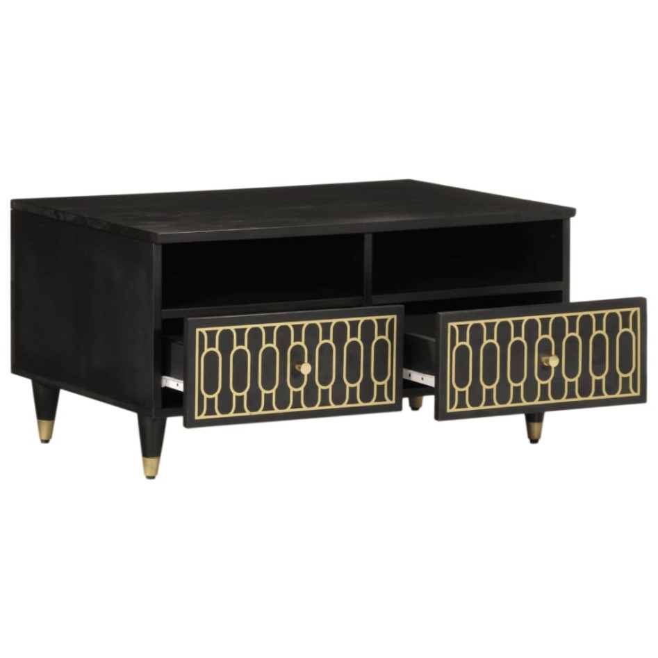 Mesa de centro de madera maciza mango 80x54x40