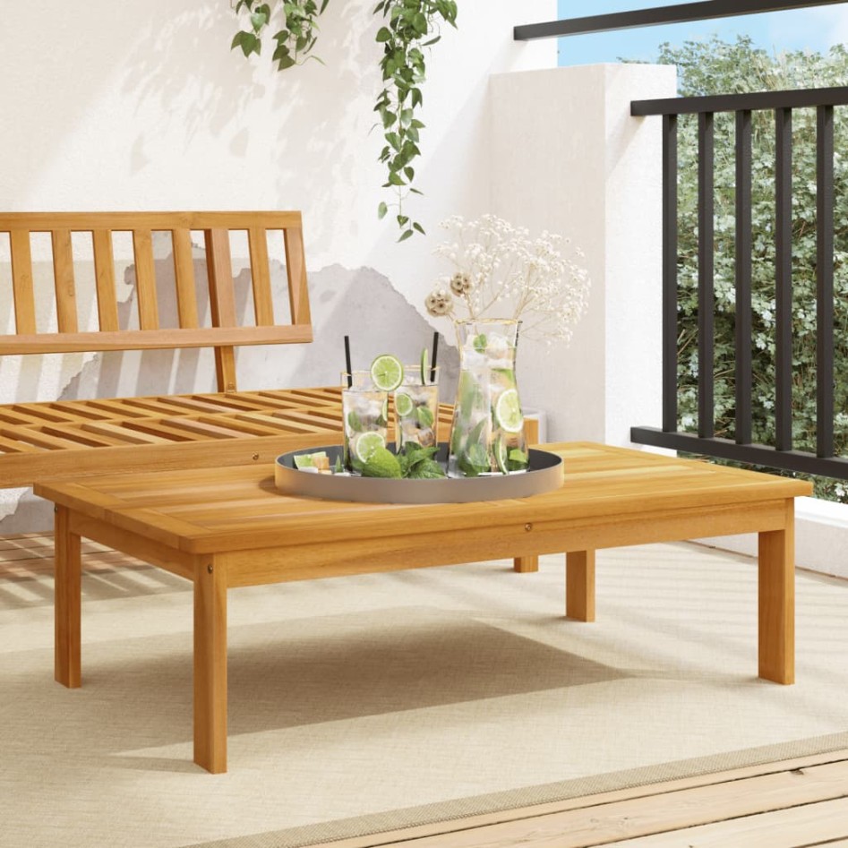 Mesa de jardín madera maciza de acacia 100x60x30