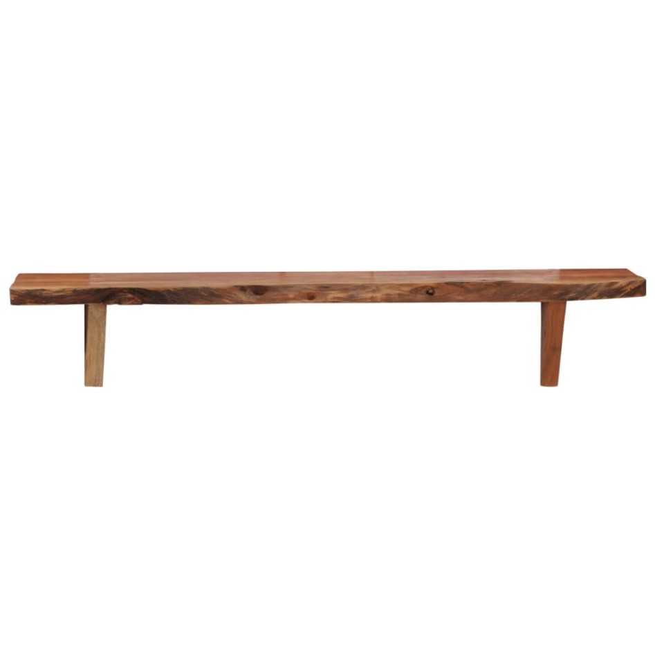 Estantes de pared 2 uds madera maciza de acacia 90x20x18