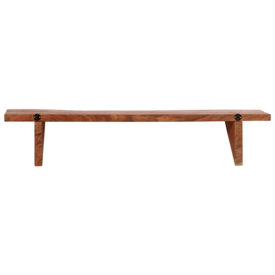 Estantes de pared 2 uds madera maciza de acacia 90x20x18