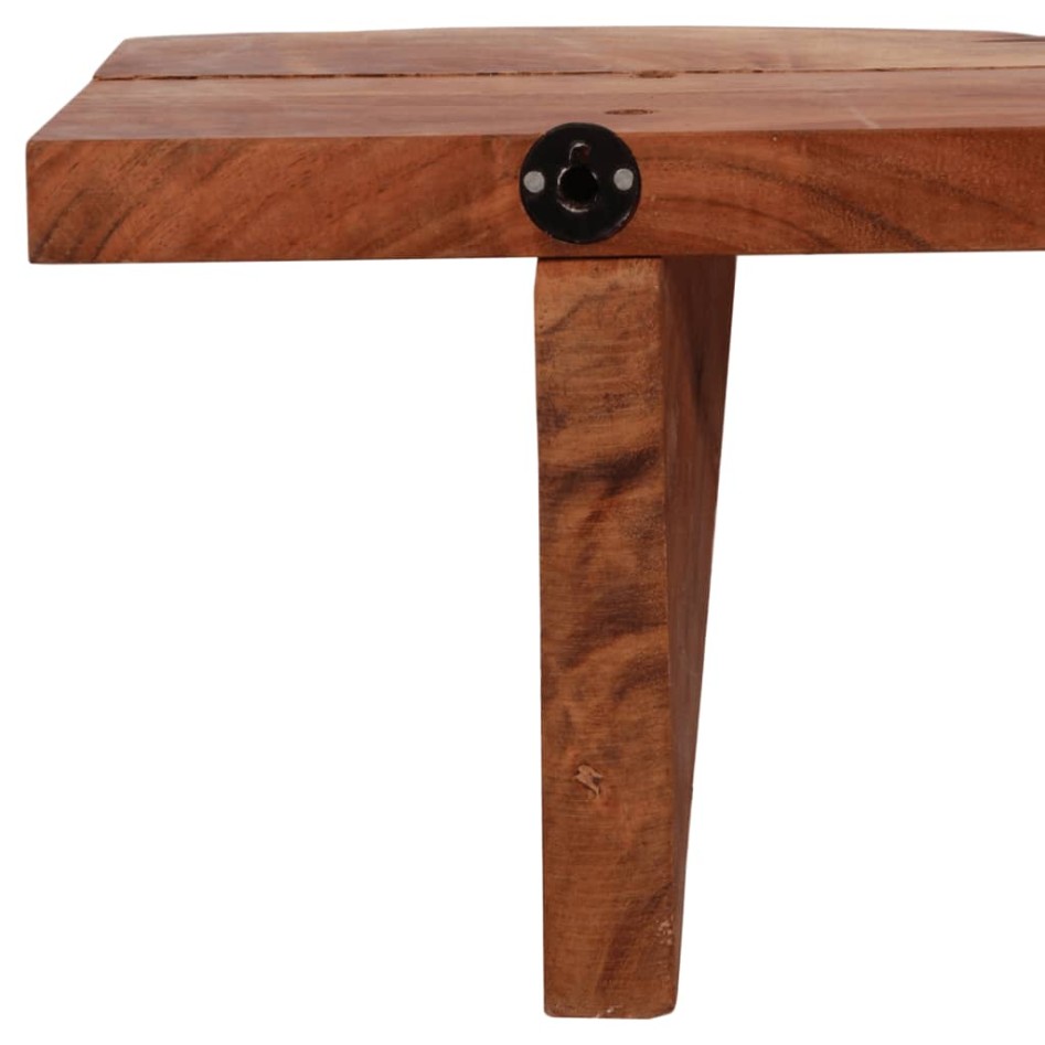 Estantes de pared 2 uds madera maciza de acacia 90x20x18