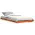 Estructura de cama madera maciza de pino marrón cera 90x190