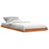 Estructura de cama madera maciza de pino marrón cera 90x190