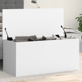 Caja de almacenaje madera de ingeniería blanca 100x42x46
