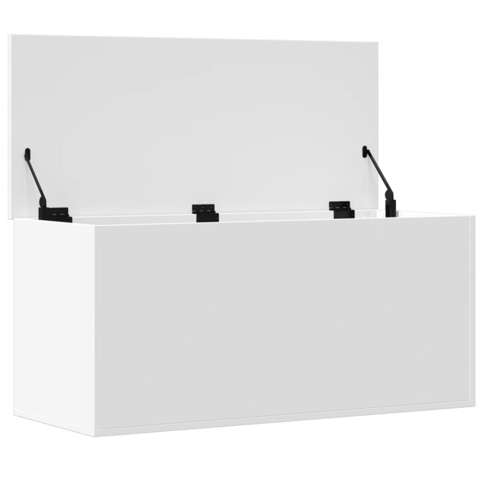 Caja de almacenaje madera de ingeniería blanca 100x42x46