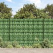 Panel de valla de PVC verde 70x0,19 m