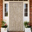 Cortina antimoscas chenilla marrón oscuro y beige 100x220 cm