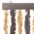 Cortina antimoscas chenilla marrón oscuro y beige 100x220
