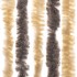 Cortina antimoscas chenilla marrón oscuro y beige 100x220