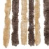 Cortina antimoscas chenilla marrón oscuro y beige 100x220