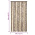 Cortina antimoscas chenilla marrón oscuro y beige 100x220