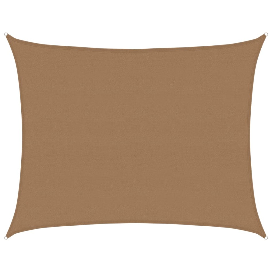 Toldo de vela HDPE gris taupe 160 g/m² 6x8