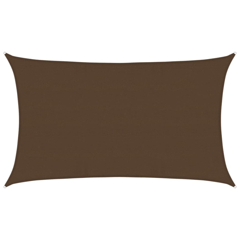 Toldo de vela HDPE marrón 160 g/m² 5x8