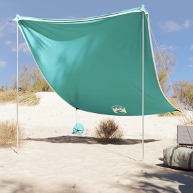 Toldo de playa con anclas de arena verde 214x236