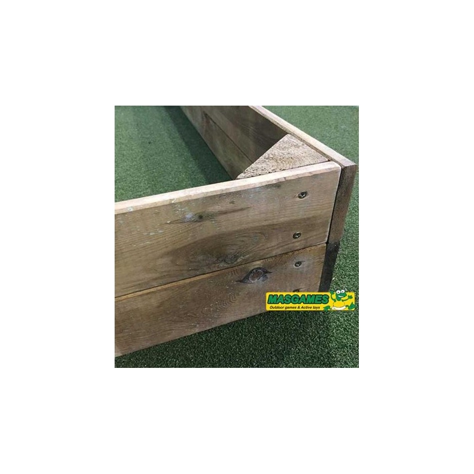 Arenero rectangular con cubierta