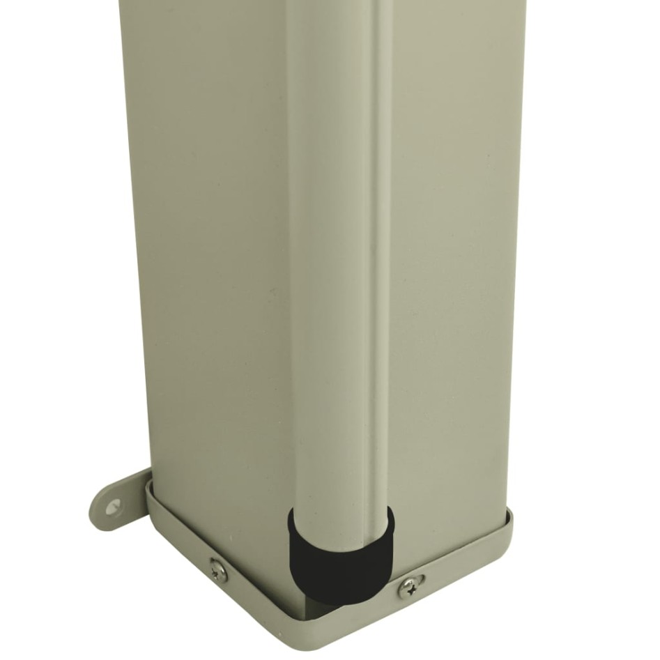 Toldo lateral retráctil de jardín gris 140x300