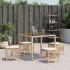 Taburetes de jardín con cojines 4 uds ratán PE beige