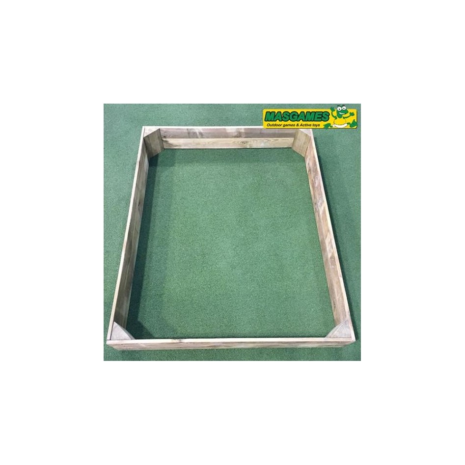 Arenero rectangular con cubierta