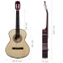 Guitarra clásica para principiantes madera tilo negro 4/4