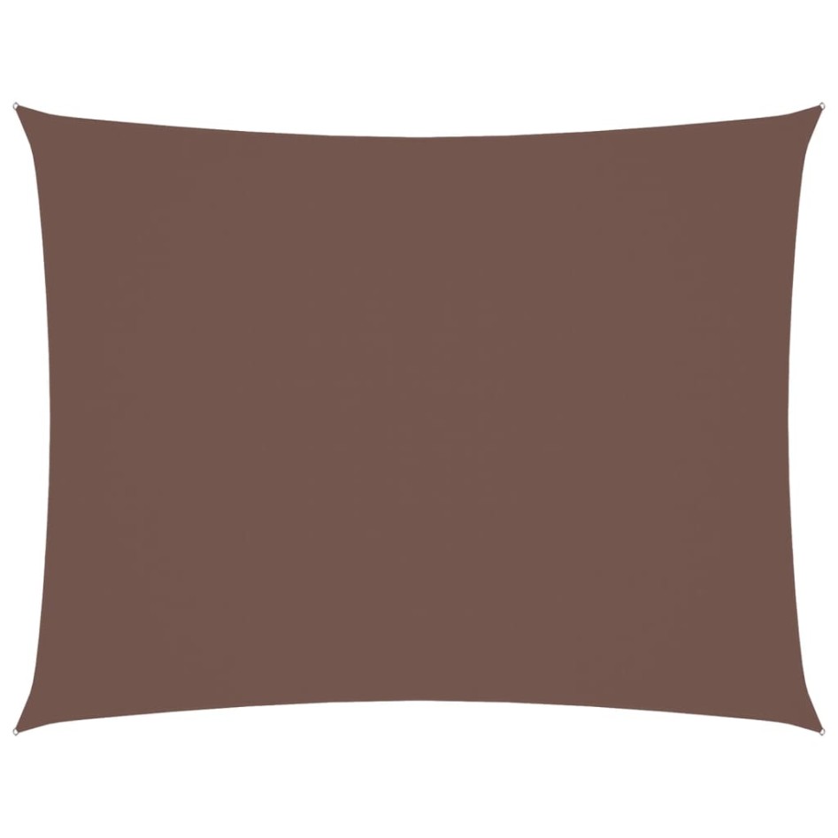 Toldo de vela rectangular tela Oxford marrón 3,5x5
