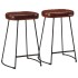 Taburetes de bar 2 uds marrón oscuro 41x29x62