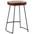 Taburetes de bar 2 uds marrón oscuro 41x29x62