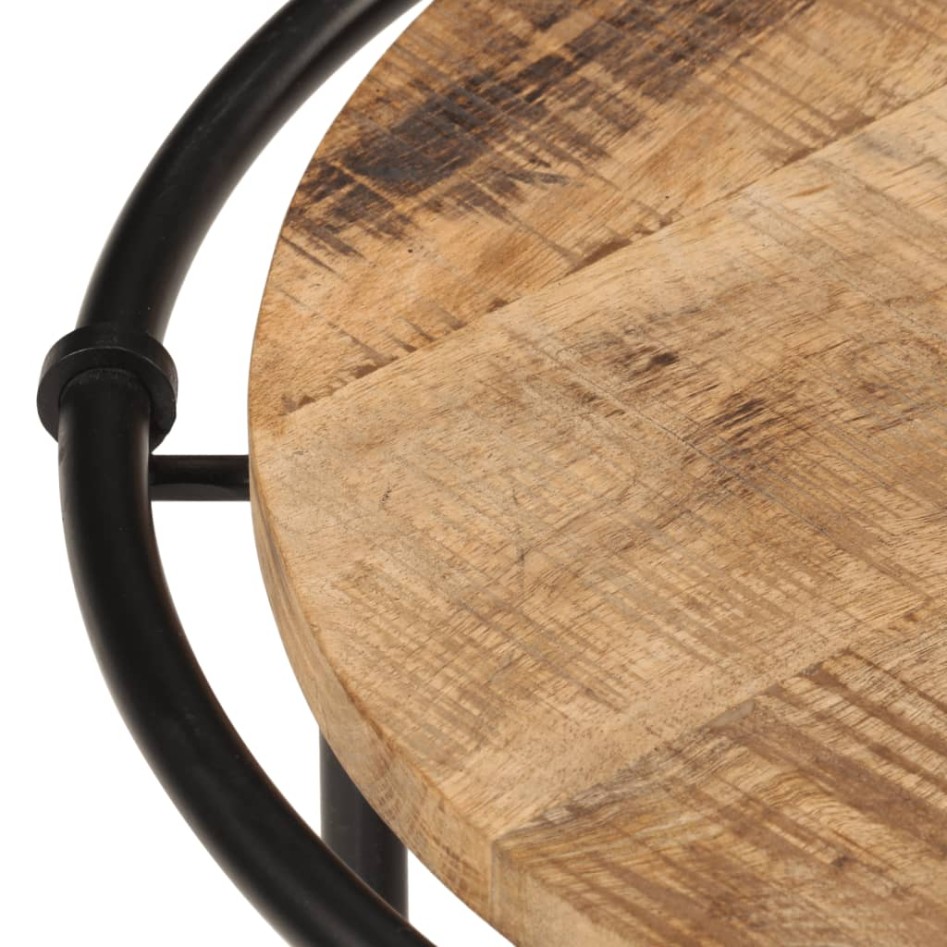 Mesas apilables 3 piezas madera maciza de mango