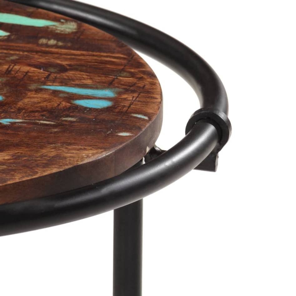 Mesas apilables 3 piezas madera maciza