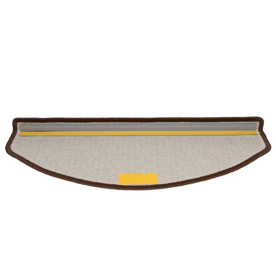 Alfombrillas de escalera 15 unidades marrón café 65x24x4