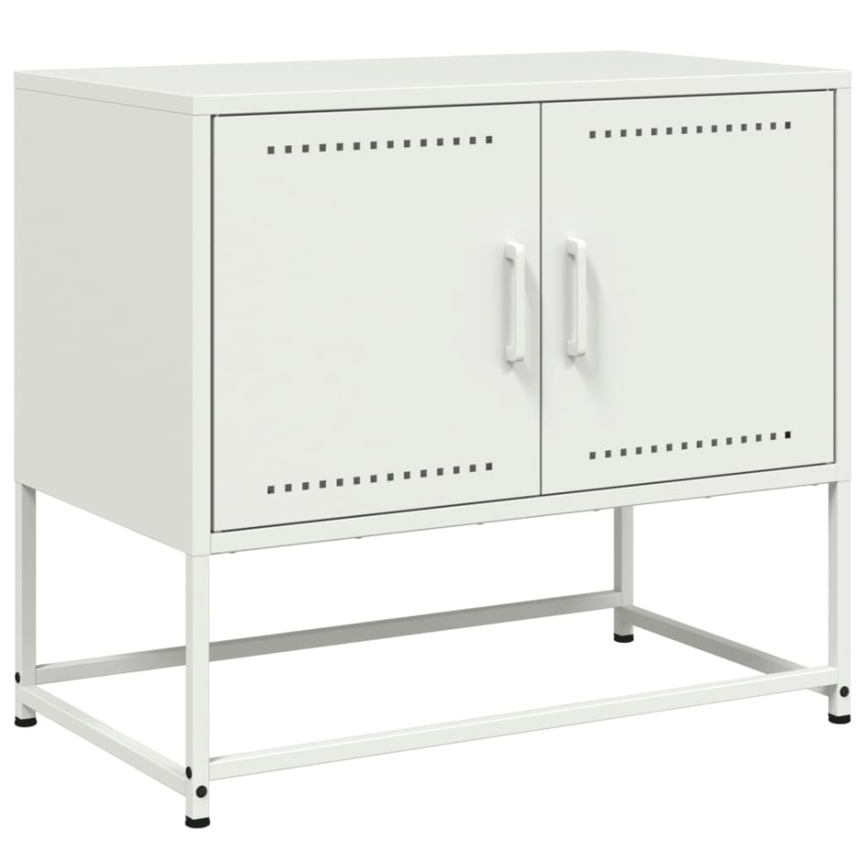 Mueble para TV de acero blanco 68,5x39x60,5