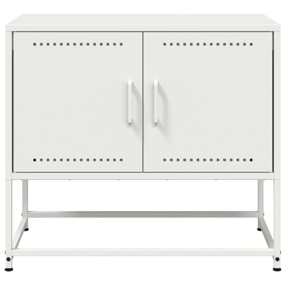 Mueble para TV de acero blanco 68,5x39x60,5