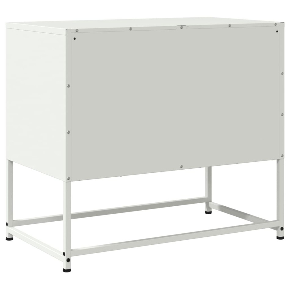Mueble para TV de acero blanco 68,5x39x60,5
