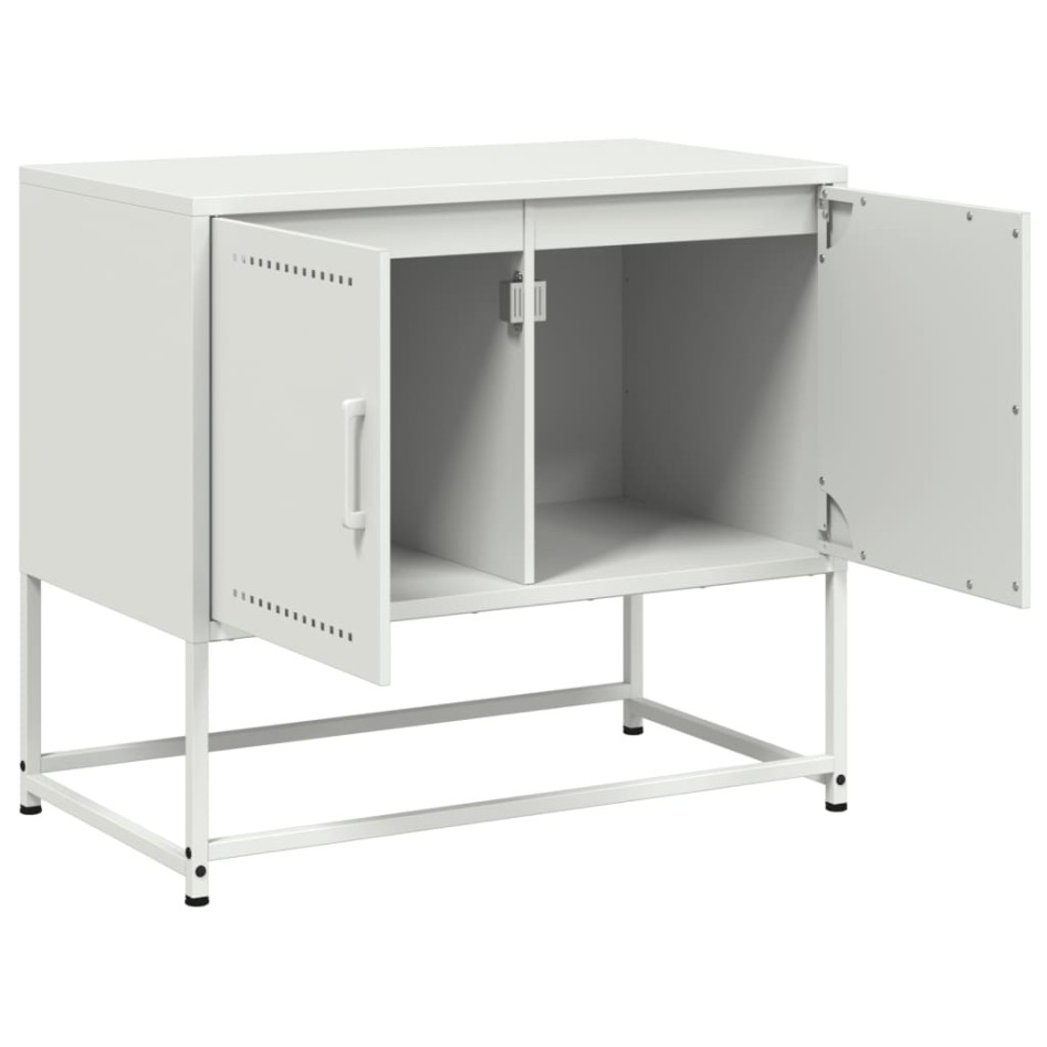 Mueble para TV de acero blanco 68,5x39x60,5