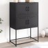 Aparador de acero negro 68,5x38,5x107
