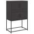 Aparador de acero negro 68,5x38,5x107