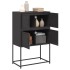 Aparador de acero negro 68,5x38,5x107