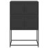 Aparador de acero negro 68,5x38,5x107