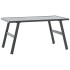 Mesa de jardín acero recubrimiento en polvo negro 90x45x35