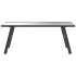 Mesa de jardín acero recubrimiento en polvo negro 90x45x35