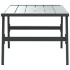 Mesa de jardín acero recubrimiento en polvo negro 90x45x35