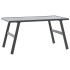 Mesa de jardín acero recubrimiento en polvo negro 90x45x35