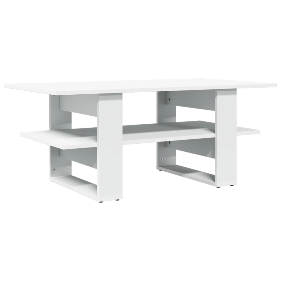 Mesa de centro madera de ingeniería blanco 102x55x42