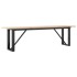 Mesa de centro marco O madera maciza pino y acero 160x40x45