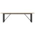 Mesa de centro marco O madera maciza pino y acero 160x40x45